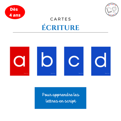 Cartes alphabet - script
